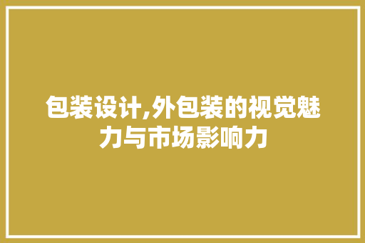 包装设计,外包装的视觉魅力与市场影响力