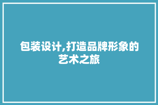 包装设计,打造品牌形象的艺术之旅 包装设计,打造品牌形象的艺术之旅 神马SEO
