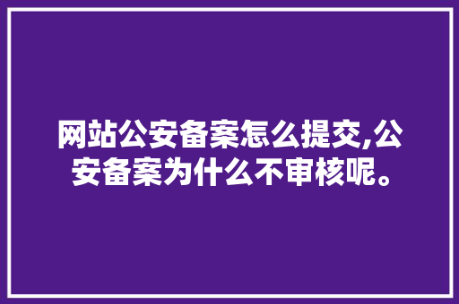 网站公安备案怎么提交,公安备案为什么不审核呢。