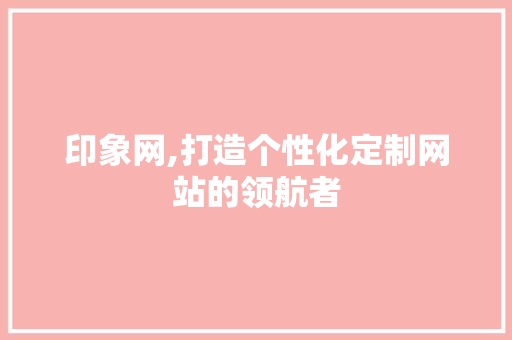 印象网,打造个性化定制网站的领航者