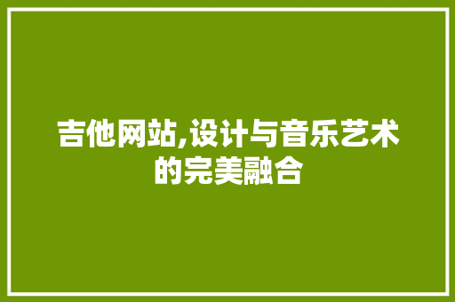 吉他网站,设计与音乐艺术的完美融合