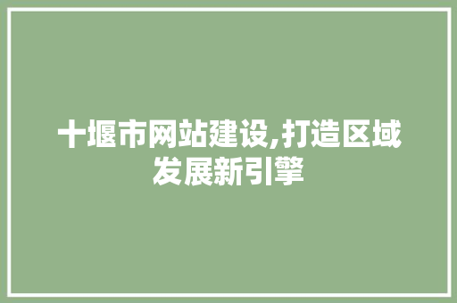 十堰市网站建设,打造区域发展新引擎