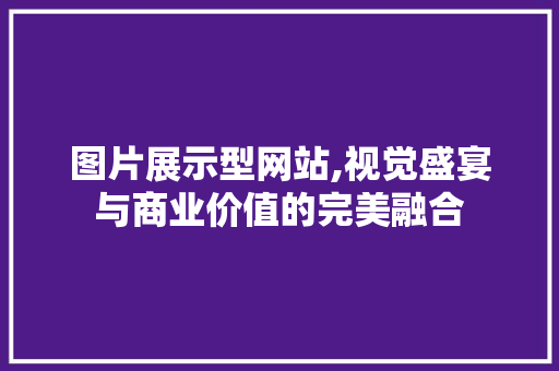 图片展示型网站,视觉盛宴与商业价值的完美融合
