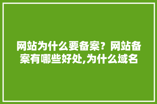 网站为什么要备案？网站备案有哪些好处,为什么域名要备案IP可以不用备案。 网站为什么要备案？网站备案有哪些好处,为什么域名要备案IP可以不用备案。 必应SEO