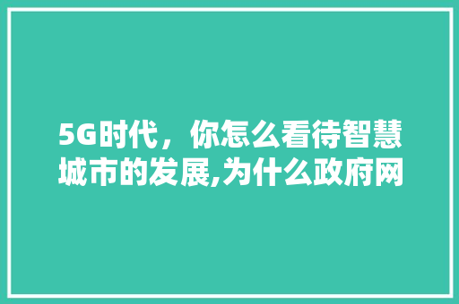 5G时代，你怎么看待智慧城市的发展,为什么政府网站建设招标没写服务器。