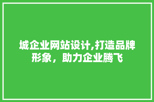 城企业网站设计,打造品牌形象，助力企业腾飞 城企业网站设计,打造品牌形象，助力企业腾飞 网站建设公司