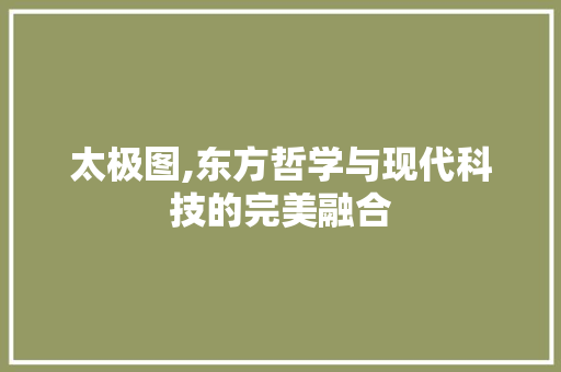 太极图,东方哲学与现代科技的完美融合 太极图,东方哲学与现代科技的完美融合 百度SEO