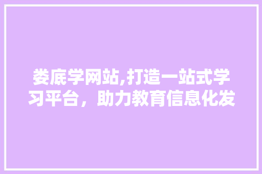 娄底学网站,打造一站式学习平台，助力教育信息化发展