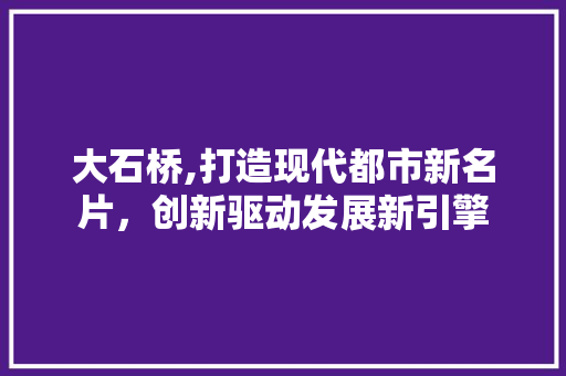 大石桥,打造现代都市新名片，创新驱动发展新引擎 大石桥,打造现代都市新名片，创新驱动发展新引擎 搜狗SEO