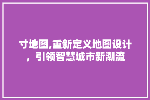 寸地图,重新定义地图设计，引领智慧城市新潮流 寸地图,重新定义地图设计，引领智慧城市新潮流 必应SEO