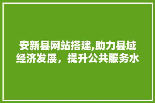 安新县网站搭建,助力县域经济发展，提升公共服务水平