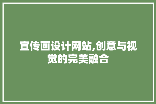 宣传画设计网站,创意与视觉的完美融合