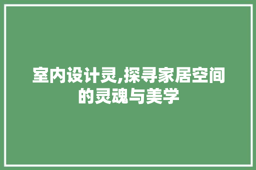 室内设计灵,探寻家居空间的灵魂与美学 室内设计灵,探寻家居空间的灵魂与美学 必应SEO