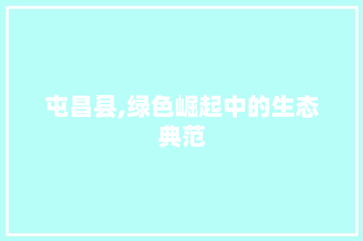 屯昌县,绿色崛起中的生态典范 屯昌县,绿色崛起中的生态典范 搜狗SEO