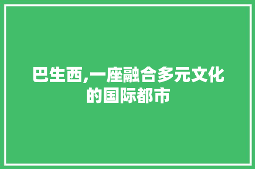 巴生西,一座融合多元文化的国际都市 巴生西,一座融合多元文化的国际都市 神马SEO