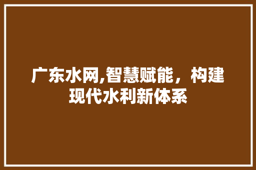 广东水网,智慧赋能，构建现代水利新体系 广东水网,智慧赋能，构建现代水利新体系 必应SEO