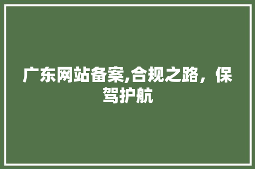 广东网站备案,合规之路，保驾护航 广东网站备案,合规之路，保驾护航 神马SEO