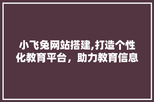 小飞兔网站搭建,打造个性化教育平台，助力教育信息化发展 小飞兔网站搭建,打造个性化教育平台，助力教育信息化发展 百度SEO