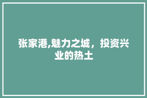 张家港,魅力之城，投资兴业的热土 张家港,魅力之城，投资兴业的热土 网站建设公司
