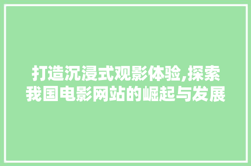 打造沉浸式观影体验,探索我国电影网站的崛起与发展