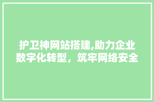 护卫神网站搭建,助力企业数字化转型，筑牢网络安全防线 护卫神网站搭建,助力企业数字化转型，筑牢网络安全防线 搜狗SEO