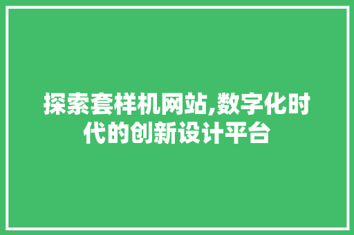 探索套样机网站,数字化时代的创新设计平台