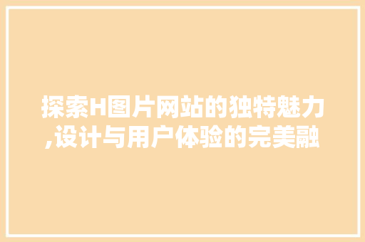 探索H图片网站的独特魅力,设计与用户体验的完美融合