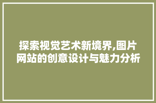 探索视觉艺术新境界,图片网站的创意设计与魅力分析