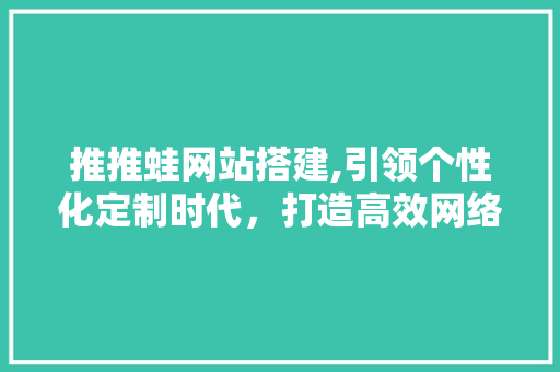 推推蛙网站搭建,引领个性化定制时代，打造高效网络服务平台