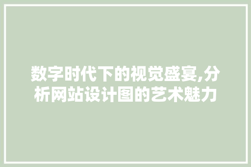 数字时代下的视觉盛宴,分析网站设计图的艺术魅力