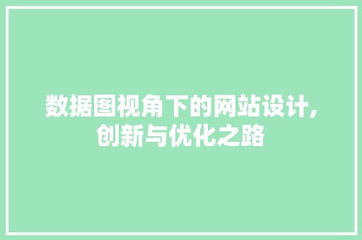 数据图视角下的网站设计,创新与优化之路