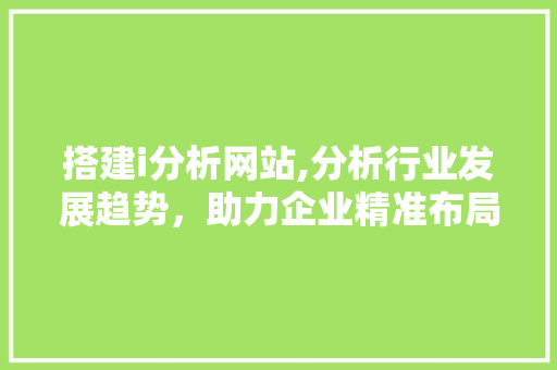 搭建i分析网站,分析行业发展趋势，助力企业精准布局 搭建i分析网站,分析行业发展趋势，助力企业精准布局 SEO关键词