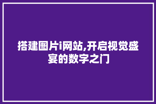 搭建图片i网站,开启视觉盛宴的数字之门