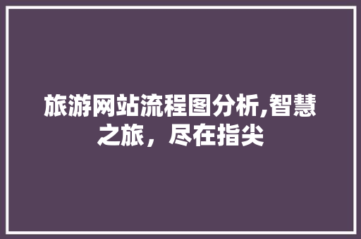 旅游网站流程图分析,智慧之旅，尽在指尖