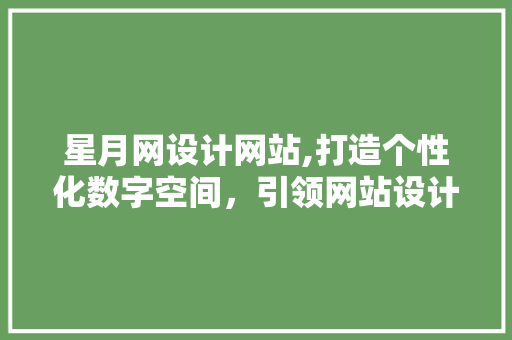 星月网设计网站,打造个性化数字空间，引领网站设计新潮流