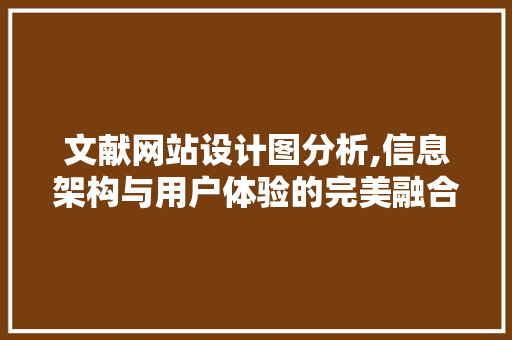 文献网站设计图分析,信息架构与用户体验的完美融合