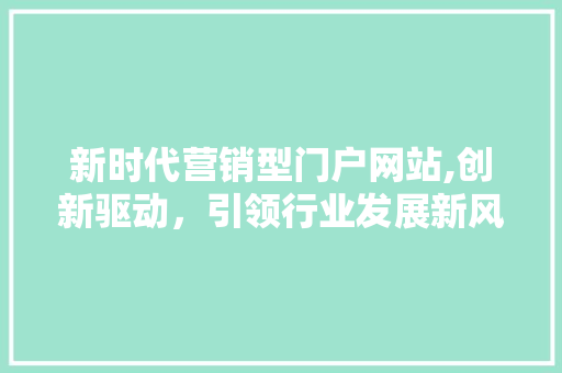 新时代营销型门户网站,创新驱动，引领行业发展新风向