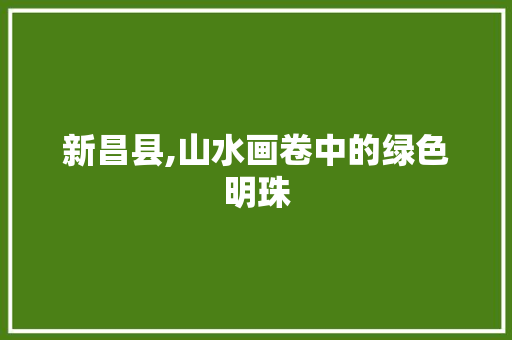新昌县,山水画卷中的绿色明珠