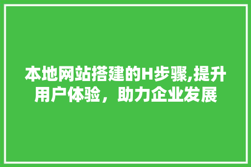 本地网站搭建的H步骤,提升用户体验，助力企业发展