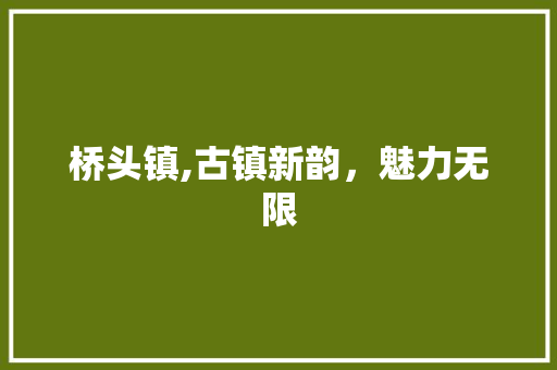 桥头镇,古镇新韵，魅力无限