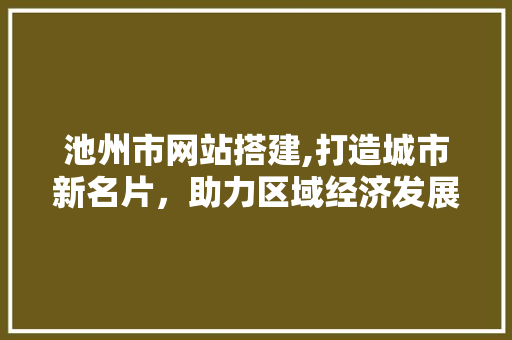 池州市网站搭建,打造城市新名片，助力区域经济发展 池州市网站搭建,打造城市新名片，助力区域经济发展 必应SEO
