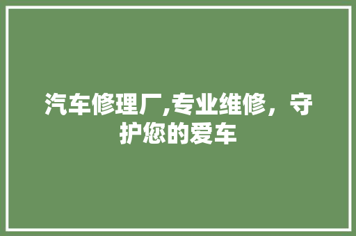 汽车修理厂,专业维修，守护您的爱车