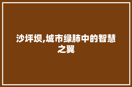 沙坪坝,城市绿肺中的智慧之翼