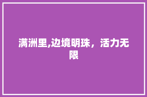 满洲里,边境明珠，活力无限 满洲里,边境明珠，活力无限 SEO关键词