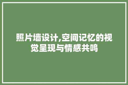 照片墙设计,空间记忆的视觉呈现与情感共鸣