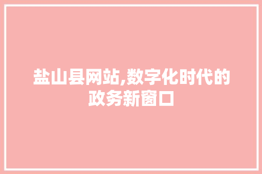 盐山县网站,数字化时代的政务新窗口