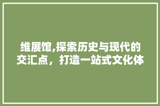 维展馆,探索历史与现代的交汇点，打造一站式文化体验中心 维展馆,探索历史与现代的交汇点，打造一站式文化体验中心 网站建设公司