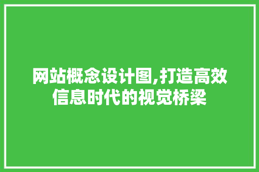 网站概念设计图,打造高效信息时代的视觉桥梁