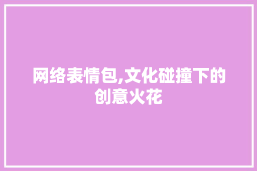 网络表情包,文化碰撞下的创意火花