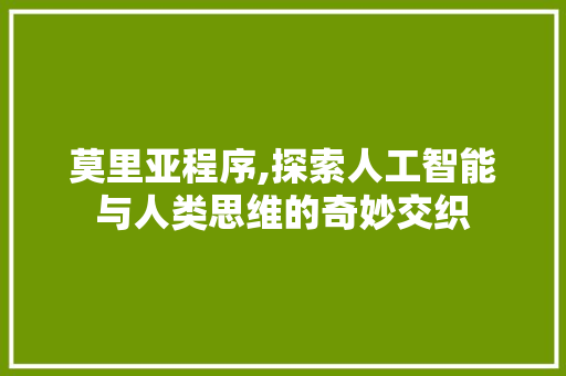 莫里亚程序,探索人工智能与人类思维的奇妙交织